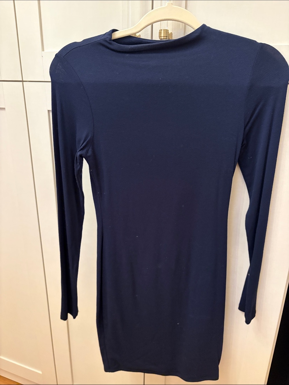 Baby mama naked wardrobe Navy Long-Sleeve Bodycon Dress